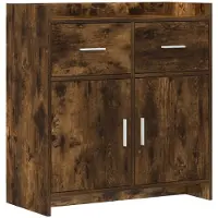 Syfax Sideboard Geräucherte Eiche 75 x 36 x 80 cm Holzwerkstoff