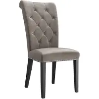 Mirjan 24 Stuhl Christina mit Klopfer, Esszimmerstuhl, Wohnzimmer, Buchenholz (Farbe: Magic Velvet 2209, Holzfarbe: Schwarz)