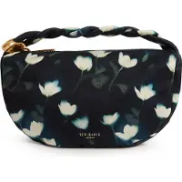 Ted Baker Handtasche Isli Satin Statement Hardware Printed Hobo Ba Navy dunkelblau