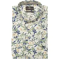 FYNCH-HATTON Langarmhemd , Herren, Gr. XL, N-Gr, bunt (pale gelb), Web, Obermaterial: 100% Baumwolle, bedruckt, regular fit normal, Manschette, Hemden Langarmhemd, mit All-Over Print