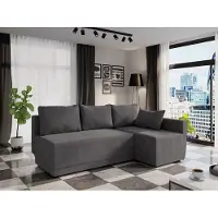 Mirjan 24 Ecksofa Nestor, Stilvoll L-Form Polsterecke vom Hersteller, Eckcouch mit Bettkasten (Farbe: Mono 246, Seite: Rechts)