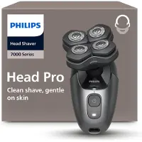 Philips Kopfrasierer Profi-Serie 7000 elektrischer Glatzenrasierer für Männer und Frauen, flexibler 360-Grad-Rasierkopf und ComfortCut-Klingen, gründliche Rasur, sanft zur Haut, Modell HS7980/15