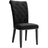 Mirjan 24 Stuhl Christina mit Klopfer, Esszimmerstuhl, Wohnzimmer, Buchenholz (Farbe: Magic Velvet 2219, Holzfarbe: Schwarz)