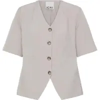 Ichi Blusenblazer "Damen Blazer IHFAVA", Damen, Gr. 38, beige (dove melange), Obermaterial: 95% Polyester PES. 5% Elasthan EL., Blazer Blusenblazer