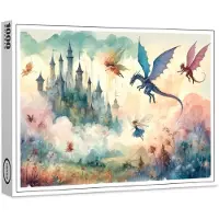 Raxxa Premium-Puzzle „Zauberburg und Feen“, 1000 Teile
