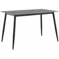 Kondela Esstisch Florenc Typ 1 121x71 cm - grauer Marmor / schwarz