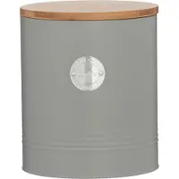 Typhoon Keksdose 3,4L mit Bambusdeckel, pastellgrau, Living, Aufbewahrung