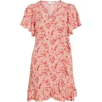 Vila Vipaddina Kurzes Kleid Mit V-ausschnitt