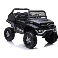 BOGI Mercedes Unimog 2-Sitzer Geländewagen Kinderauto Kinderelektroauto Kinderfahrzeug 4x45W 12V 14AH Elektroauto SUV BUGGY Schwarz