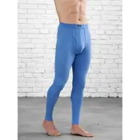 Kings Club Lange Unterhose , Herren, Gr. 6, 2 Stk., blau (jeansblau, meliert), 60% Baumwolle, 40% Polyamid, Unterhosen Lange Unterhose