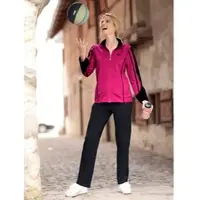 Witt Jogginganzug "Freizeitanzug Freizeitanzug formstabile Qualität", Damen, Gr. 22/23, pink (pink, schwarz), Jersey, , Basic, Sportanzüge Jogginganzug