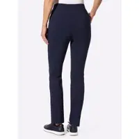 Casual Looks Schlupfhose , Damen, Gr. 22, Kurzgrößen, blau (marine), 72% Viskose, 25% Polyamid, 3% Elasthan, unifarben, Hosen Schlupfhose
