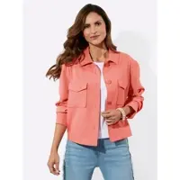 Inspirationen Jackenblazer "Blazer", Damen, Gr. 50, rosa (koralle), 63% Polyester, 33% Viskose, 4% Elasthan, Blazer Jackenblazer