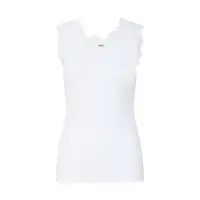 Oxmo Shirttop "Shirttop OXNSuna Lace", Damen, Gr. M, weiß (blanc de blanc), Obermaterial: 47% Baumwolle CO. 47% Modal CMD. 6% Elasthan EL., Tops Shirttop