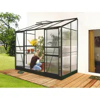 Pergart Vitavia Anlehn-Gewächshaus "Styx 3300" smaragd 3,3 m² 4 mm HKP