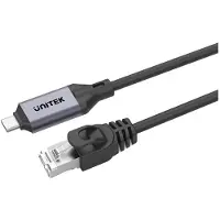 UNITEK Kabel USB USB-C - RJ-45 2 m Czarno-srebrny (C18148AGY01-2M)