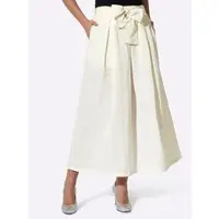 HEINE A-Linien-Rock , Damen, Gr. 36, weiß (ecru), 100% Polyester, unifarben, lang, Röcke A-Linien-Rock