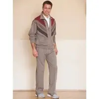 Witt Weiden Freizeitanzug WITT "Freizeitanzug Freizeitanzug", Herren, Gr. 64, beige (taupe), Jacquard, , Basic, gerade, Sportanzüge Freizeitanzug