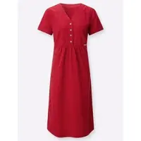 Witt Jeanskleid "Jeans-Kleid Jeanskleid aus luftiger Baumwolle", Damen, Gr. 38, N-Gr, erdbeere, Sportlich, V-Ausschnitt, Kleider Jeanskleid