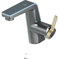 OEM Waschtischarmatur, LED-Temperatursensor, deckenmontiert, Waffen-Grau