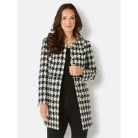 Création L Woll-Mix-Blazer in schwarz-ecru | Gr.: 40