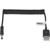 VHBW USB-Spiral-Ladekabel kompatibel mit Panasonic HC-W858, HC-WX970M, HC-WX970, HC-WXF991, HC-WX979, HC-WXF990 Kamera, Videokamera, Camcorder Schwarz