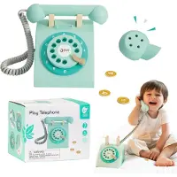 Classic World Klassisches Holz-Telefon für Kinder 4 Teile