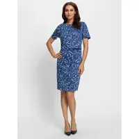 Witt Weiden Kleid in royalblau-graphit-bedruckt | Gr.: 46