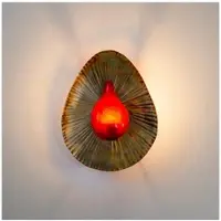Näve Deko-Wandleuchte aus Metall und Kunststoff, rot, 30 x 40 x 9 cm, E14