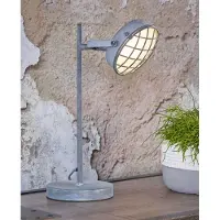 MSZ Design Zijlstra Tischleuchte GRILL LED-Leuchte mit Metallschirm in Vintage Grey Grau 27x15x38 cm