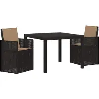 Syfax Garten Essgruppe 3 stk. Anthrazit und Taupe PP