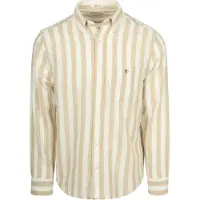 Gant Hemd Baumwolle Leinen Gestreift Beige - XL