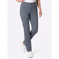 Casual Looks Webhose , Damen, Gr. 20, Kurzgrößen, marine, rauchblau, gemustert, 72% Viskose, 25% Polyamid, 3% Elasthan, gemustert, Hosen Webhose