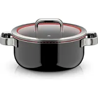 WMF FT Mineral Pro Pots Fusiontec Function Pro, Bratentopf mit Deckel, 24 cm, Black schwarz