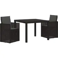 Syfax Garten Essgruppe mit Kissen 3 pcs Anthrazit PP