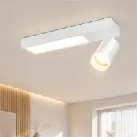 ZMH Deckenlampe Led Weiß Deckenleuchte - Deckenstrahler GU10 Flurlampe 3000k Deckenspot 10W Modern Wandleuchte Innen für Küche Schlafzimmer Flur