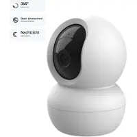 Trust IPCAM-2800, IP-Sicherheitskamera, Drinnen, Kabellos, Tisch/Wand, Schwarz, Weiß, Dome