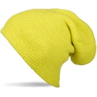 StyleBREAKER Strickmütze "Feinstrick Beanie doppelt gestrickt", Herren, gelb, Obermaterial: 100% Polyacryl PAN., Modisch, Mützen Strickmütze