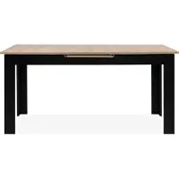 CALICOSY finori Birmingham 80B Auszugstisch, Nachbildung Artisan Oak / schwarz Maß: B x H x T ca. 160-200 x 75 x 80 cm