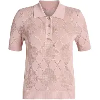GUESS für Damen. W6YR17Z0958 Pullover aus rosa Wollmischung (L), Lässig, Polyamid, Kurzarm