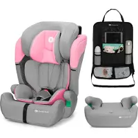 Kinderkraft COMFORT UP i-Size Autokindersitz 76-150 cm R129 5-Punkt-Gurt EASY GROW belüftet Rosa mit Auto-Organizer