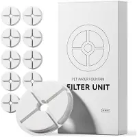 OEM Kattendrinkfonteinfilter, runder Filter für Katzen- und Hundebecken, wechselnde Filter für 2-3L Trinkbecken, Filter mit Harz und Aktivkohle, weiß, 10 Stück