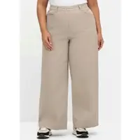 Sheego Stretch-Hose , Damen, Gr. 56, Normalgrößen, grau (helltaupe), 98% Baumwolle, 2% Elasthan, unifarben, Hosen Stretch-Hose
