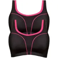 Susa 2er Pack Sport BH Move high in schwarz-pink schwarz-pink | Gr.: 90A