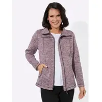 Witt Weiden Strickfleece-Jacke in rosé-meliert | Gr.: 38