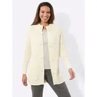 Witt Strickjacke "Long-Strickjacke Longstrickjacke mit Taschen", Damen, Gr. 44, beige (champagner), Modisch, Strickjacken Strickjacke