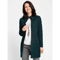 Witt Weiden Long-Strickjacke in petrol | Gr.: 48