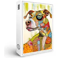 Raxxa Premium-Puzzle "Bright and Bold Pop-Art Dog Portrait", 1000 Teile