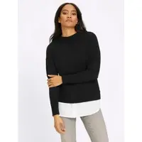 HEINE 2-in-1-Pullover in schwarz | Gr.: 50