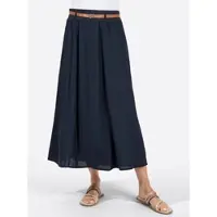 Inspirationen Schlupfrock , Damen, Gr. 46, blau (nachtblau), 100% Viskose, unifarben, lang, Röcke Schlupfrock